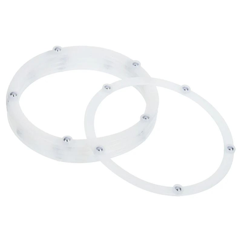 12Pcs 5 Inch Rotating Swivel Stand with Steel Ball Bearings, White, 5 Balls