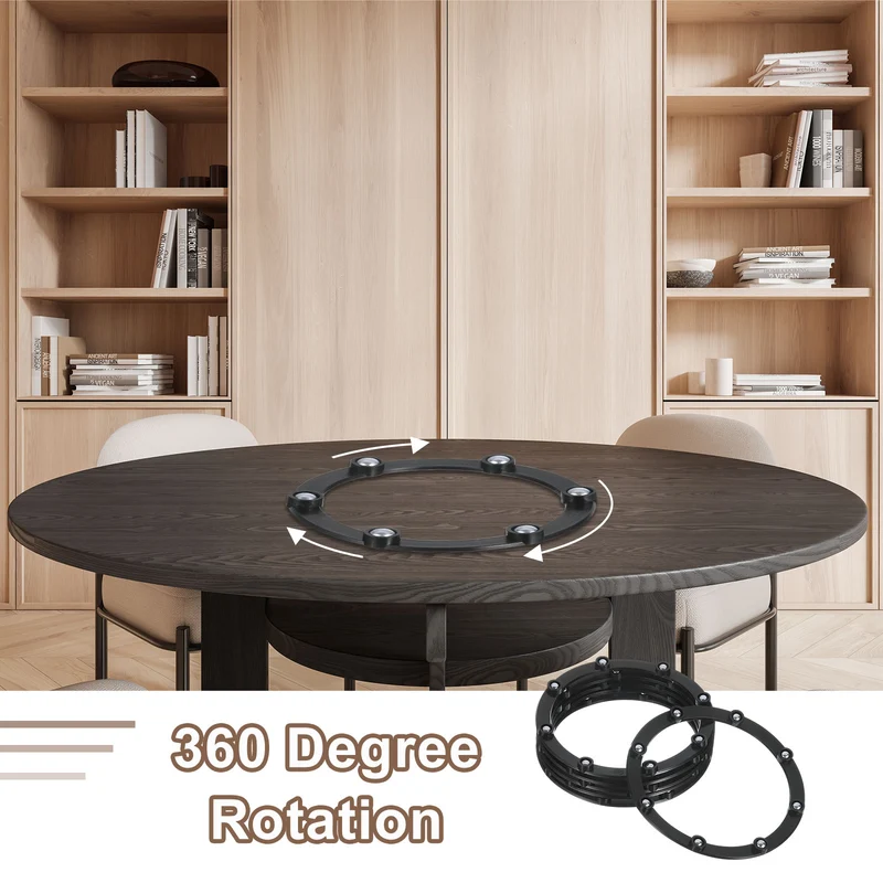 6Pcs 4 Inch Rotating Swivel Stand with Steel Ball Bearings, Black, 8 Balls