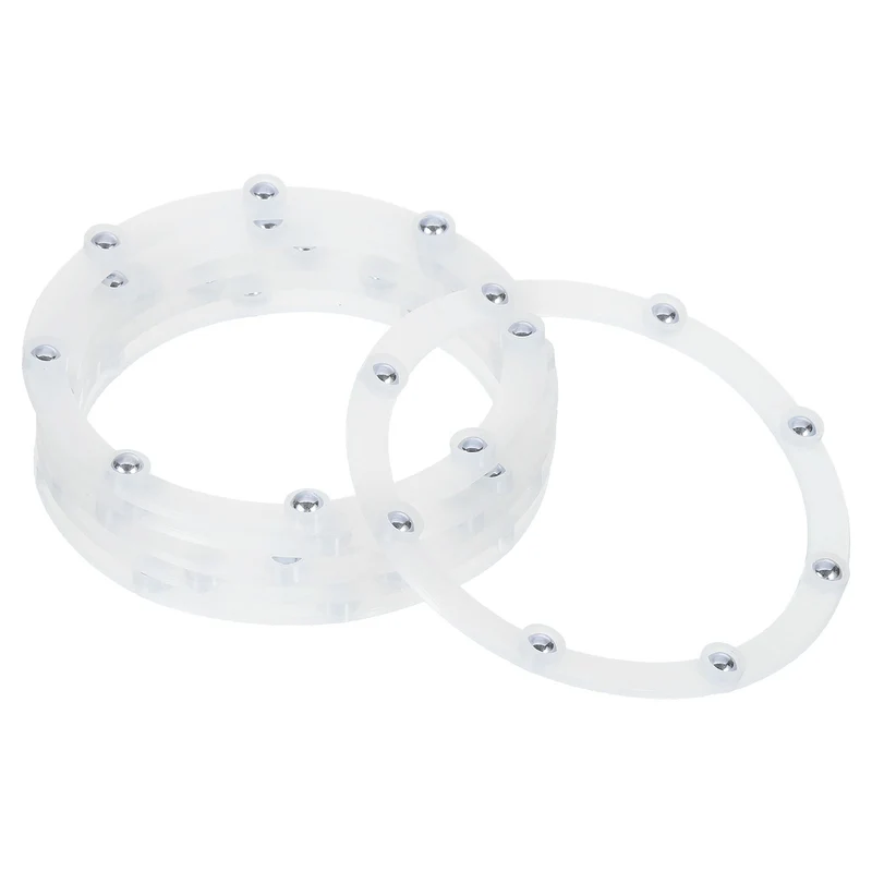12Pcs 4 Inch Rotating Swivel Stand with Steel Ball Bearings, White, 8 Balls