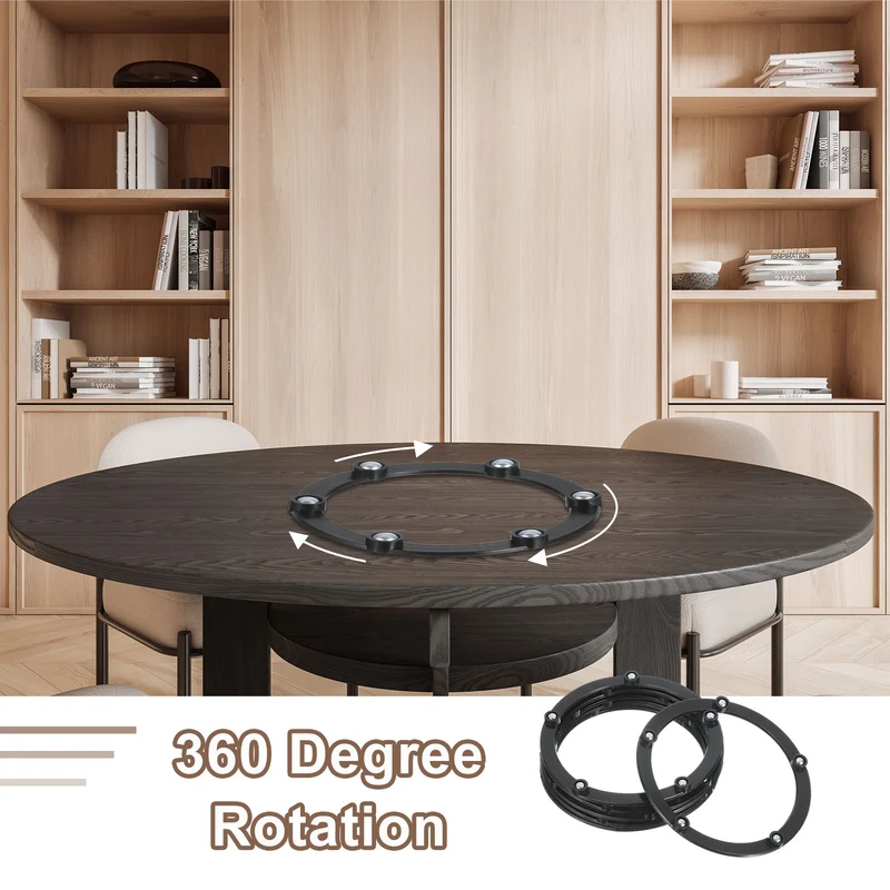 12Pcs 4 Inch Rotating Swivel Stand with Steel Ball Bearings, Black, 5 Balls