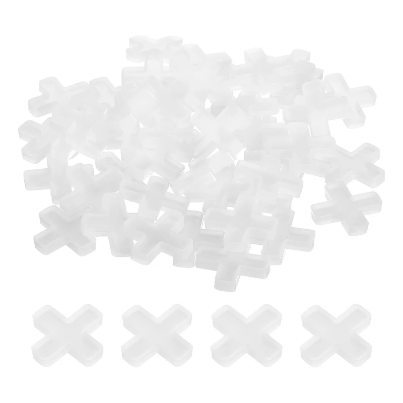 100Pcs Tile Spacers 8mm 5/16" Cross Shape Wall Floor Tile Spacer White