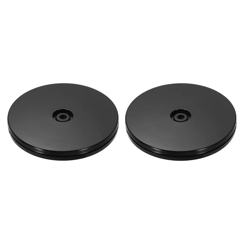 2Pack Acrylic Lazy Susan Turntable, 5" Ball Bearing Rotating Tray, Black