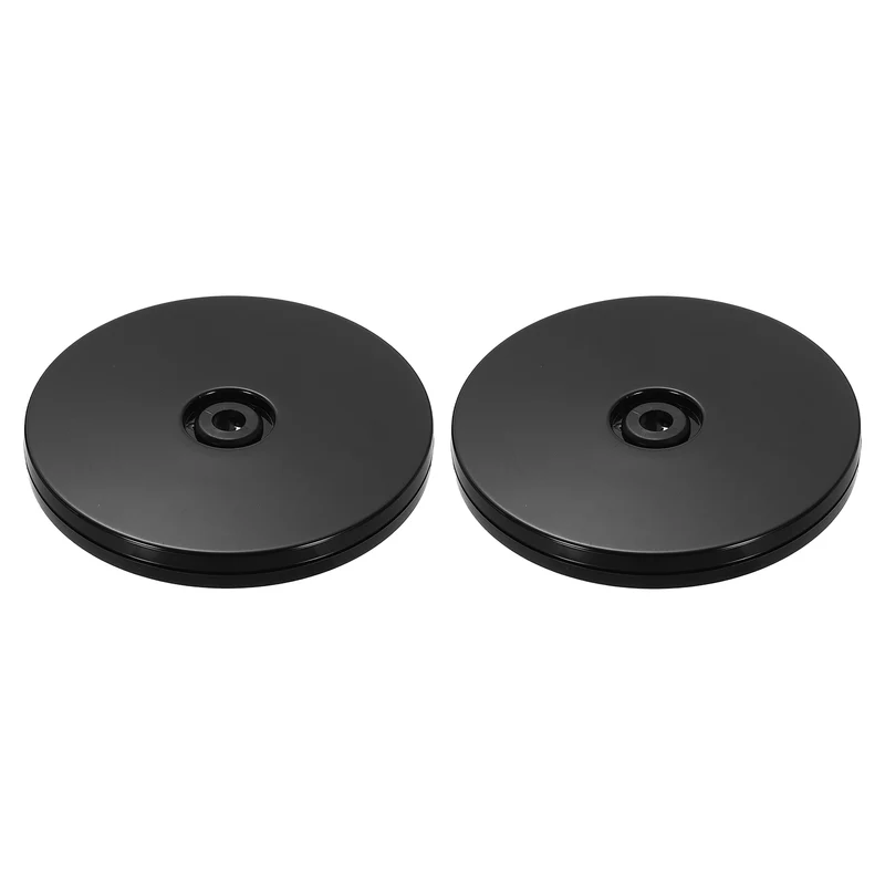 2Pack Acrylic Lazy Susan Turntable, 4" Ball Bearing Rotating Tray, Black