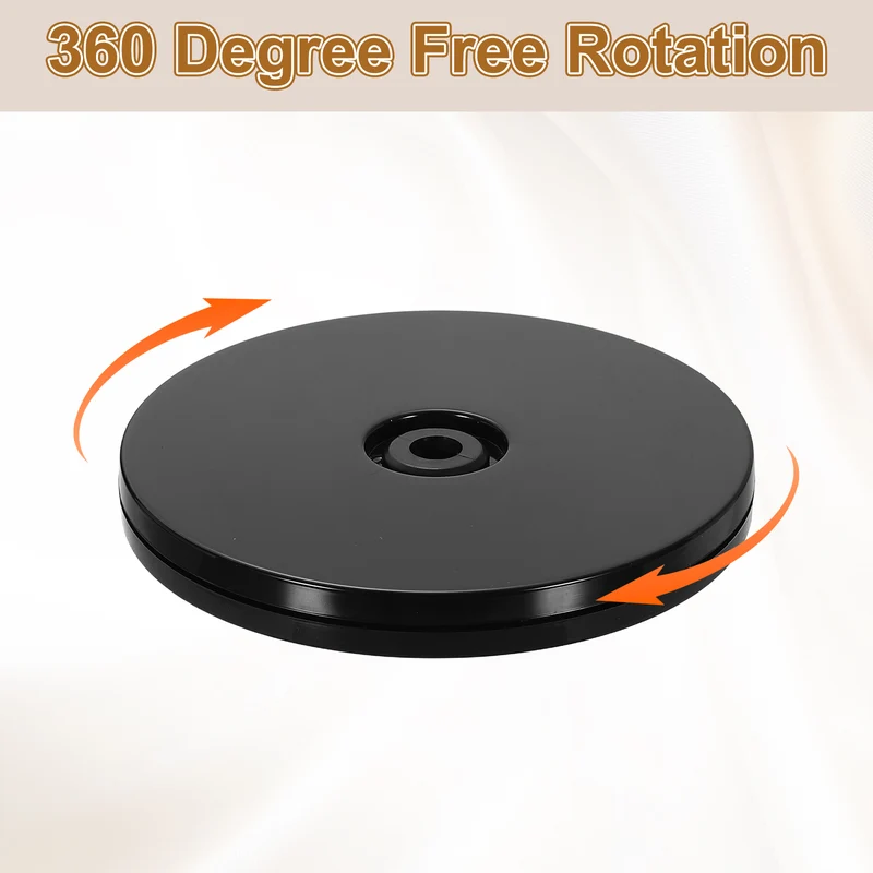 Acrylic Lazy Susan Turntable 4" Ball Bearing Rotating Tray Black]