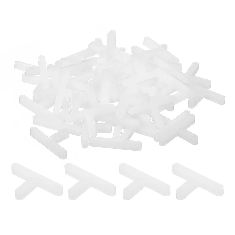 800Pcs Wall Floor Tile Plastic T-Shape Spacers Tiling Tools 3mm 1/8" White