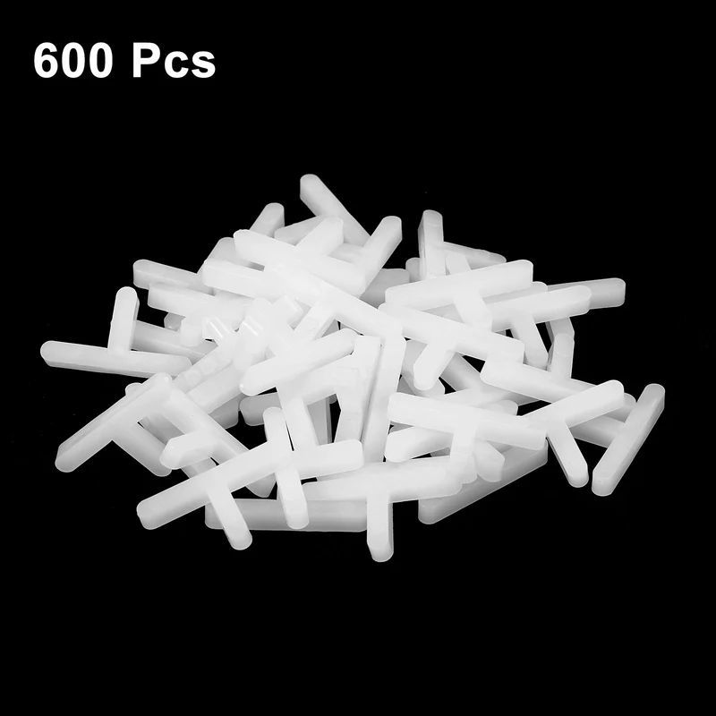 600Pcs Wall Floor Tile Plastic T-Shape Spacers Tiling Tools 3mm 1/8" White