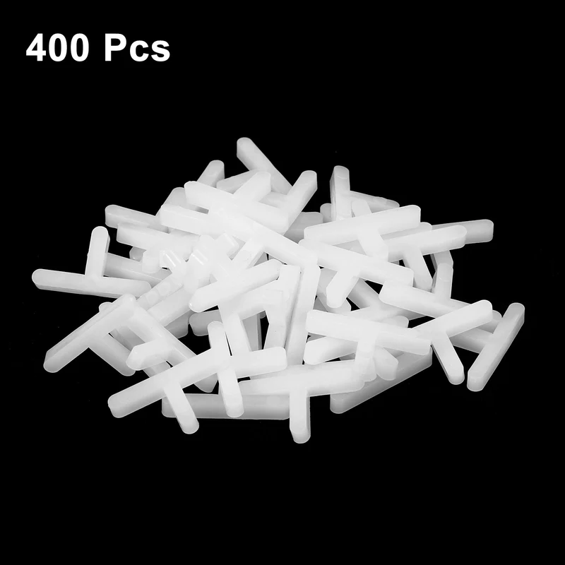400Pcs Wall Floor Tile Plastic T-Shape Spacers Tiling Tools 3mm 1/8" White