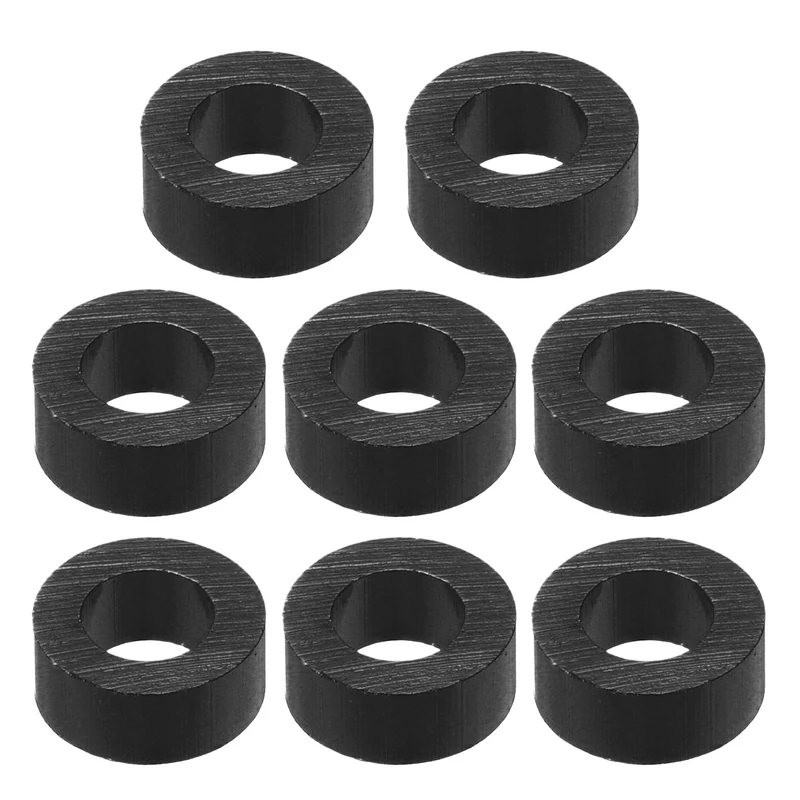 8Pcs Aluminum RC Shock Absorber Spacers, M3x6x2.5mm(IDxODxT) Black