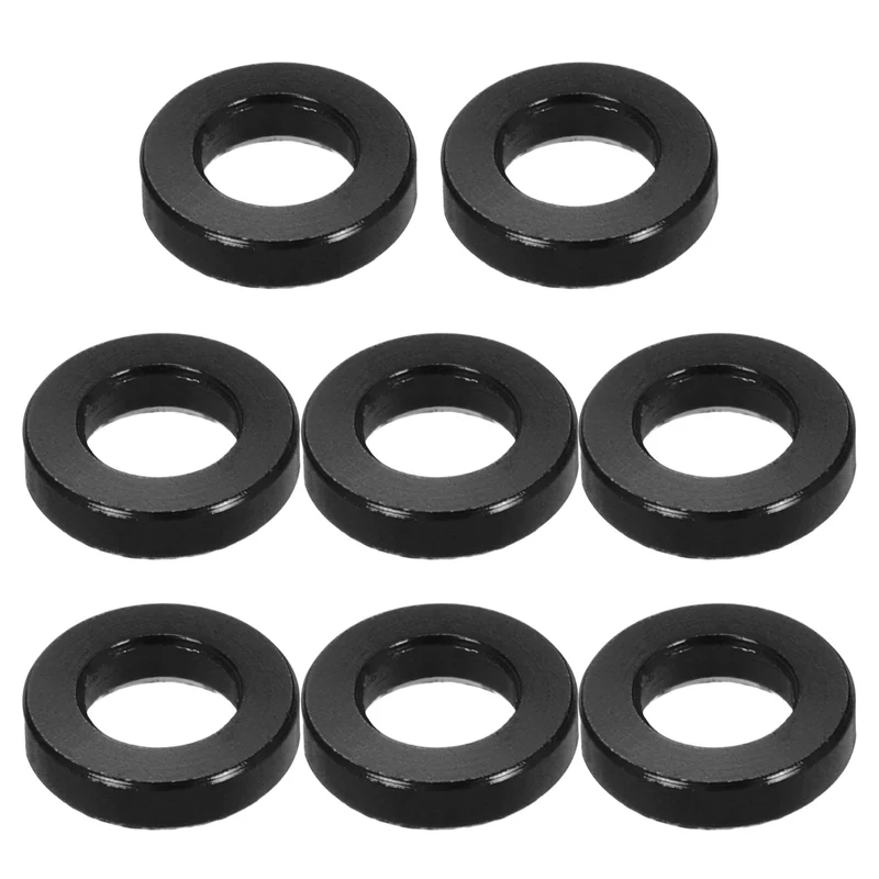 8Pcs Aluminum RC Shock Absorber Spacers, M3x6x1.5mm(IDxODxT) Black