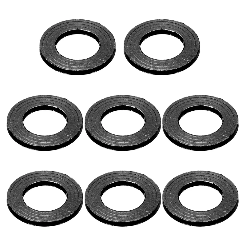 8Pcs Aluminum RC Shock Absorber Spacers, M3x6x0.5mm(IDxODxT) Black