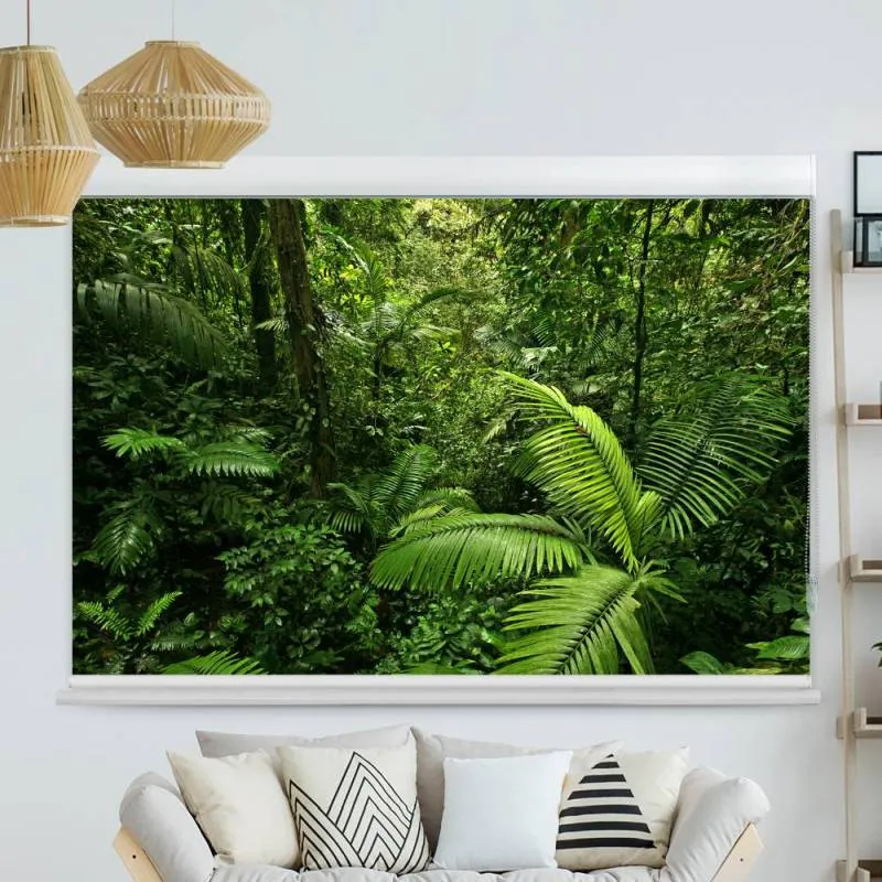 Kassettenrollo Motiv "Dschungel" | bis B 420 x H 420 cm