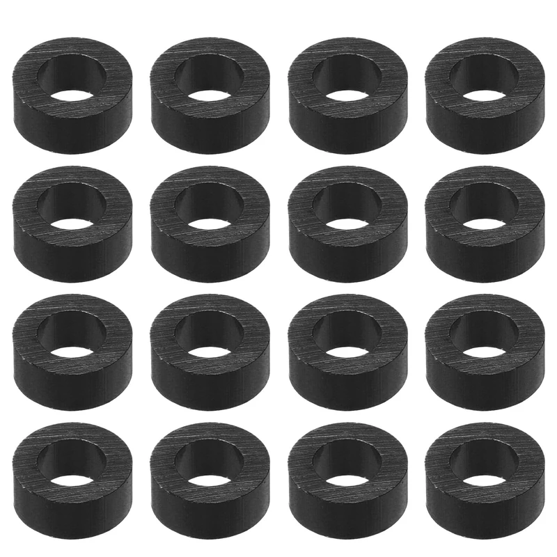 16Pcs Aluminum RC Shock Absorber Spacers, M3x6x2.5mm(IDxODxT) Black