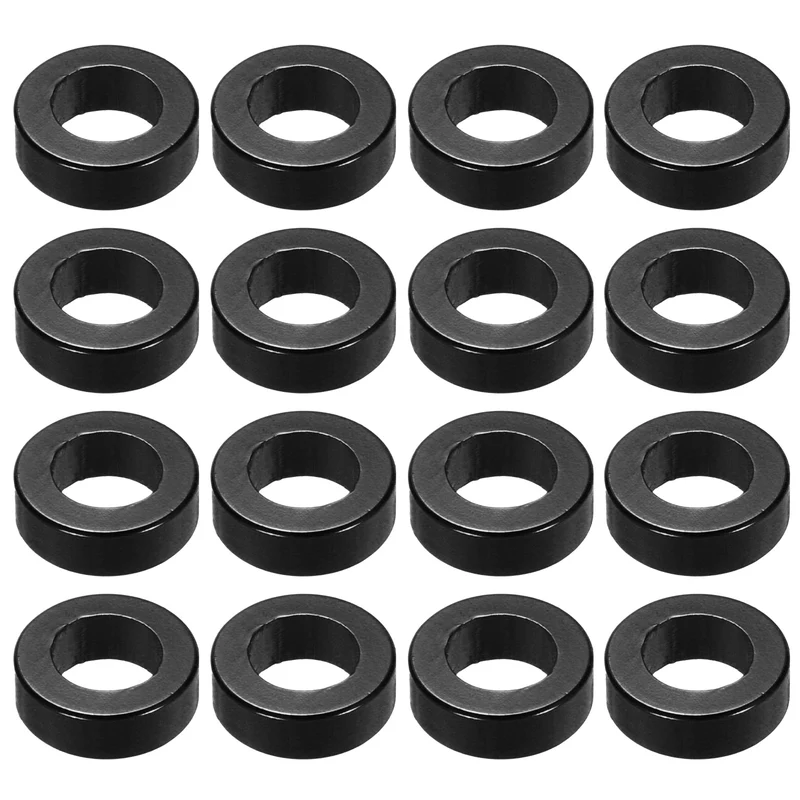 16Pcs Aluminum RC Shock Absorber Spacers, M3x6x2mm(IDxODxT) Black