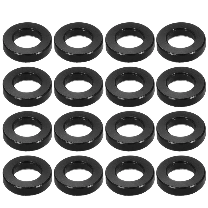 16Pcs Aluminum RC Shock Absorber Spacers, M3x6x1.5mm(IDxODxT) Black