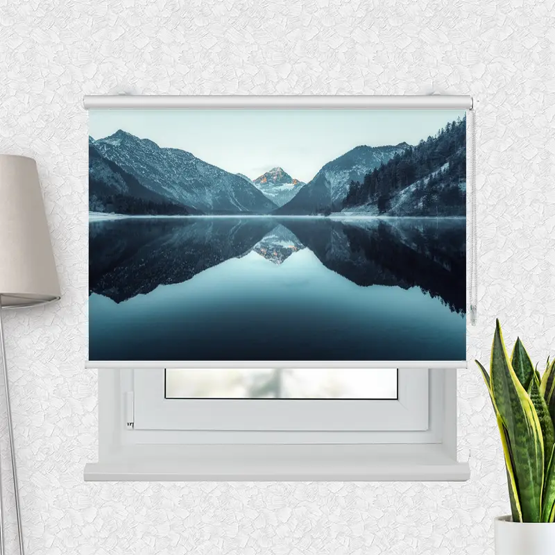 Motivrollo "Plansee Alpen" | Bis B 430 x H 440 cm
