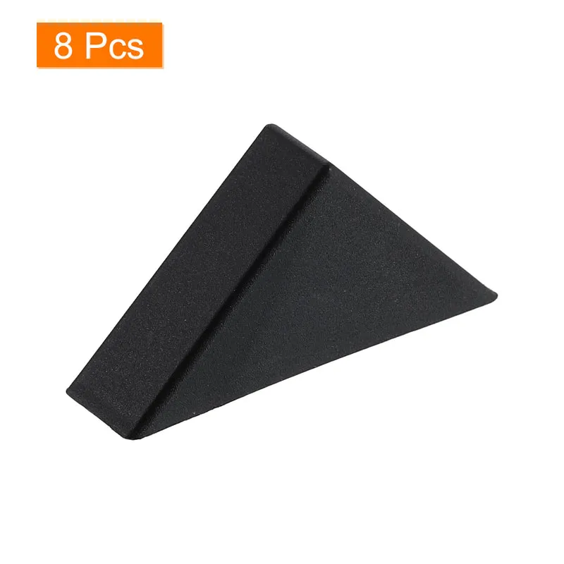 8Pcs Corner Protectors 10x50mm Plastic Right Angle Corner Guards Cushion Black