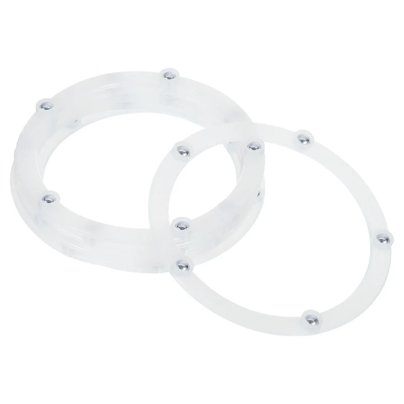 12Pcs 4 Inch Rotating Swivel Stand with Steel Ball Bearings, White, 5 Balls