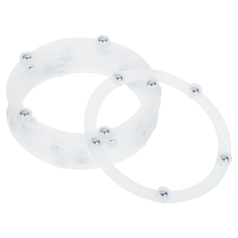12Pcs 3.5 Inch Rotating Swivel Stand with Steel Ball Bearings, White, 5 Balls