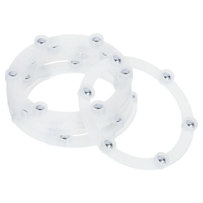 6Pcs 3 Inch Rotating Swivel Stand with Steel Ball Bearings, White, 6 Balls