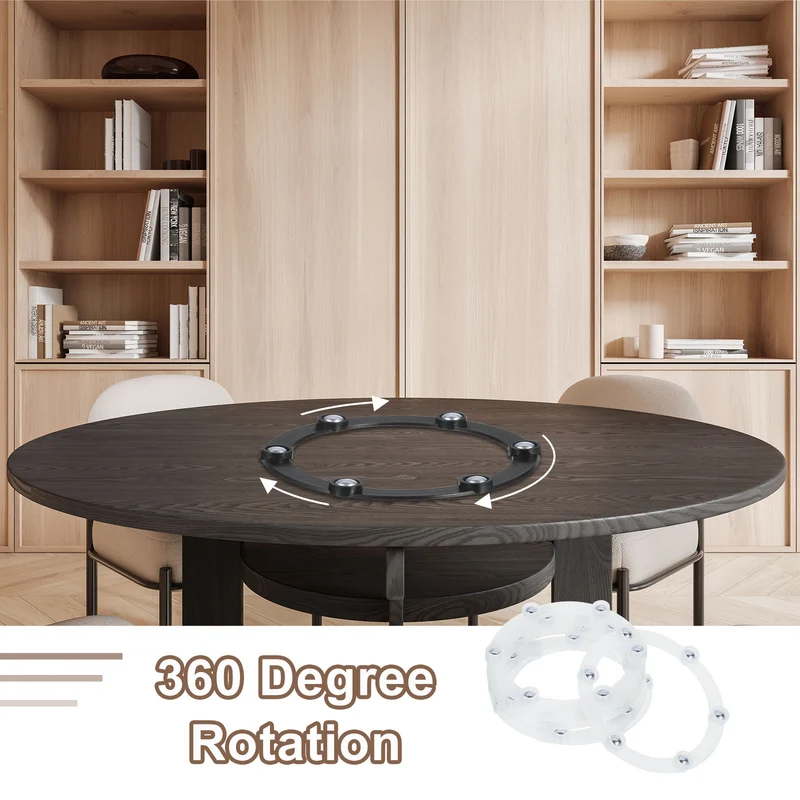 6Pcs 3 Inch Rotating Swivel Stand with Steel Ball Bearings, White, 6 Balls