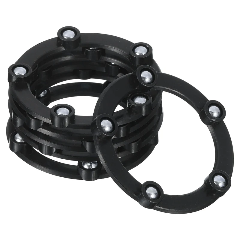 6Pcs 2 Inch Rotating Swivel Stand with Steel Ball Bearings, Black, 5 Balls