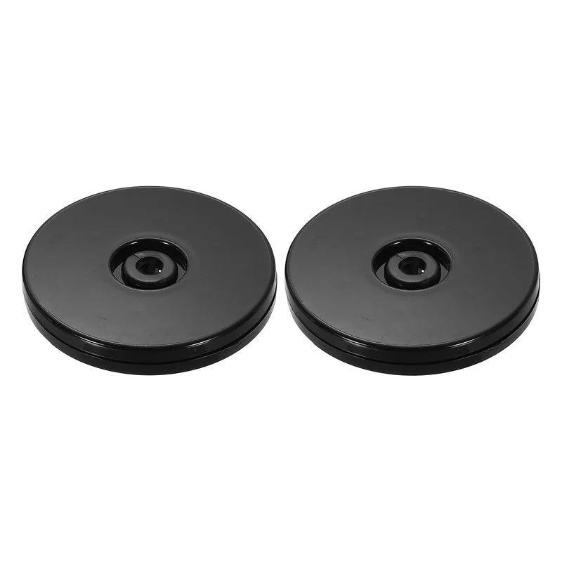 2Pack Acrylic Lazy Susan Turntable 3" Ball Bearing Rotating Tray Black]
