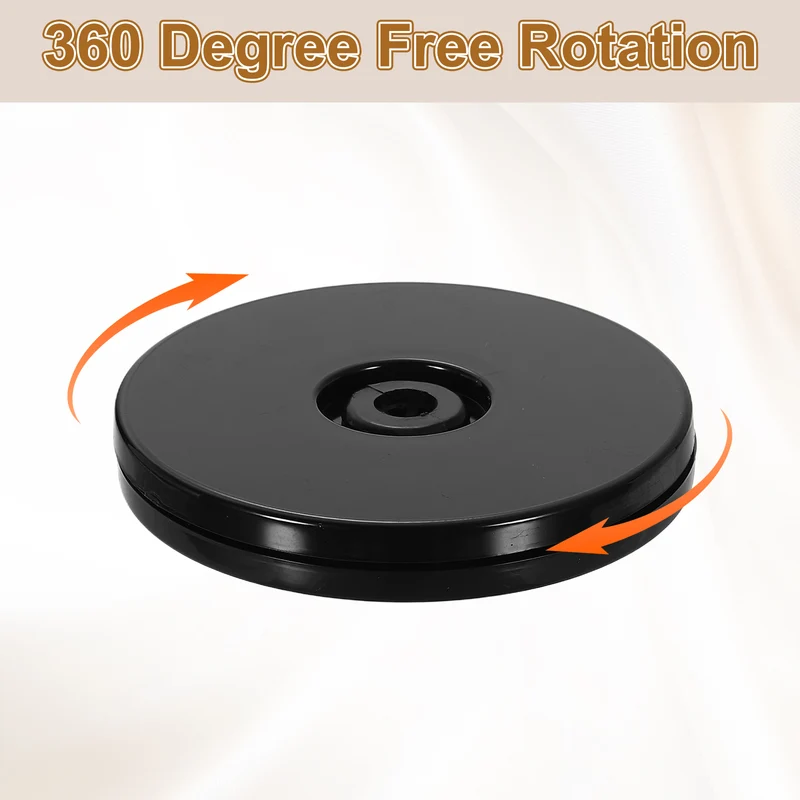2Pack Acrylic Lazy Susan Turntable 3" Ball Bearing Rotating Tray Black]