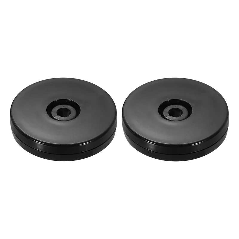 2Pack Acrylic Lazy Susan Turntable, 2.5" Ball Bearing Rotating Tray, Black