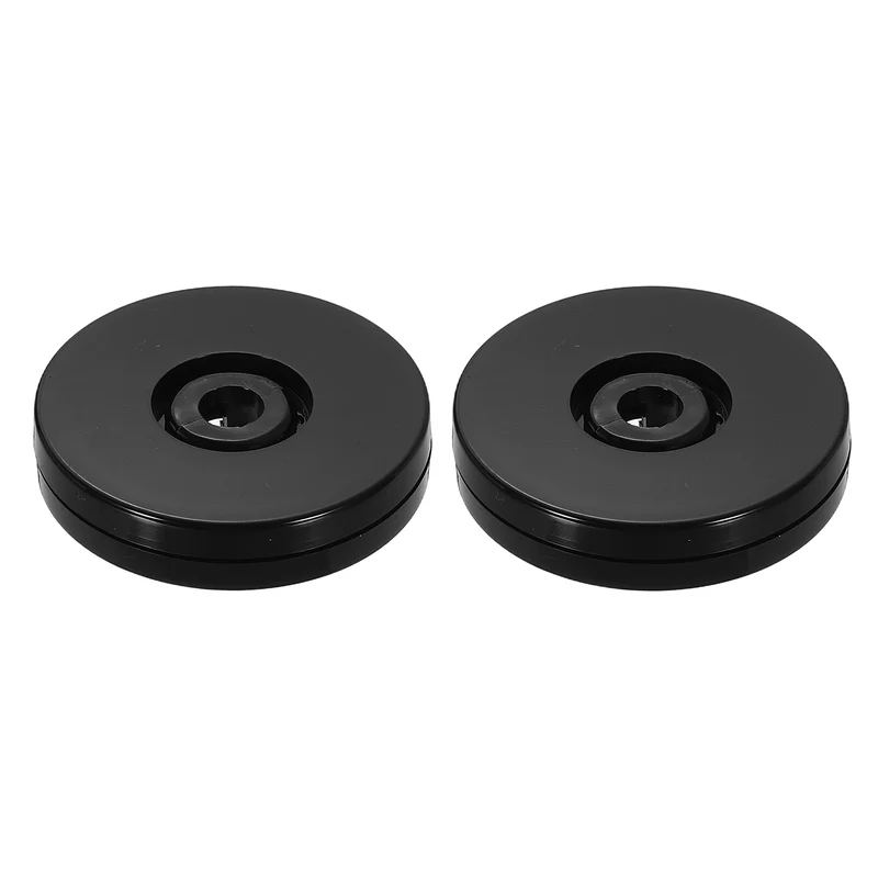 2Pack Acrylic Lazy Susan Turntable 2" Ball Bearing Rotating Tray Black)