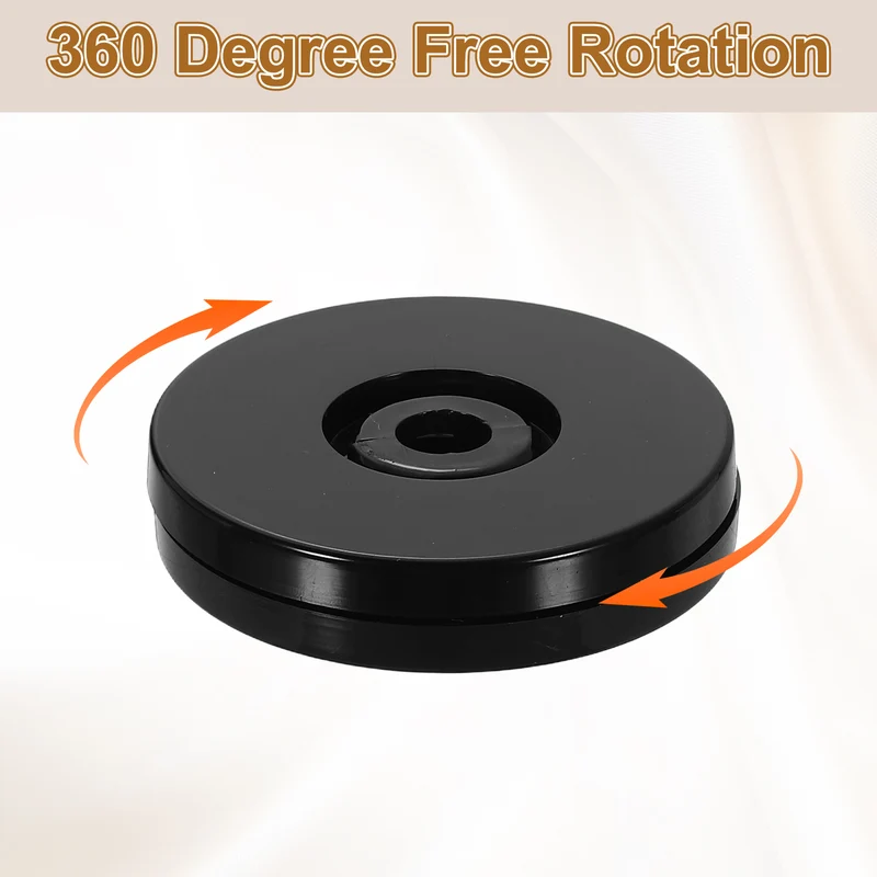 2Pack Acrylic Lazy Susan Turntable 2" Ball Bearing Rotating Tray Black)
