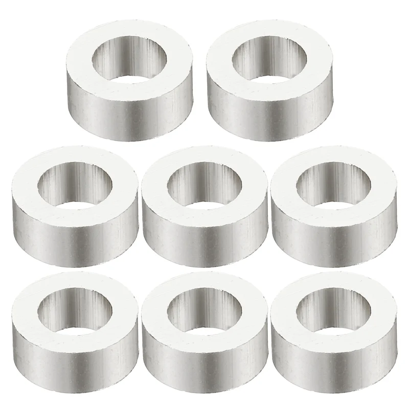8Pcs Aluminum RC Shock Absorber Spacers, M3x6x2.5mm(IDxODxT) Silver