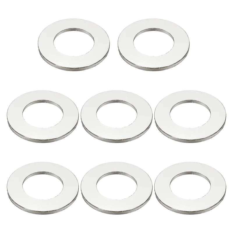 8Pcs Aluminum RC Shock Absorber Spacers, M3x6x0.5mm(IDxODxT) Silver