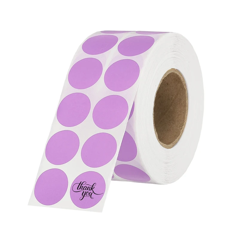 3000 Pcs 0.8 Inch Round Thermal Labels, Purple