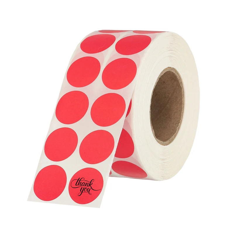 3000 Pcs 0.8 Inch Round Thermal Labels, Red