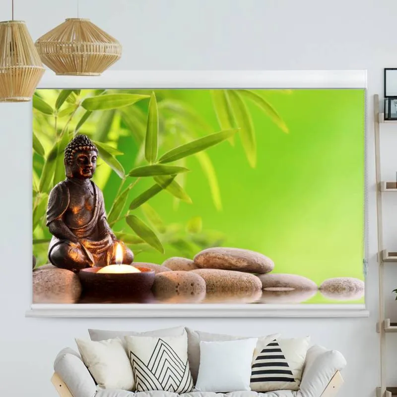 Kassettenrollo Motiv "Buddha Esoterisch" | bis B 420 x H 420 cm