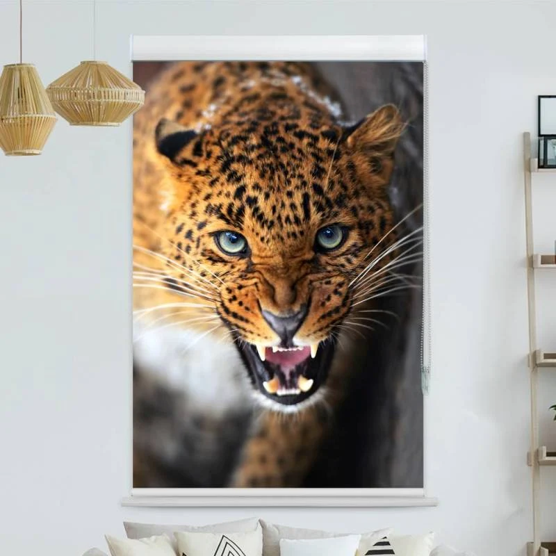 Kassettenrollo Motiv "Leopard" | bis B 420 x H 420 cm