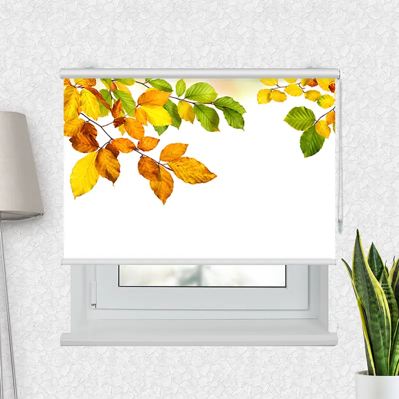 Klemmfix Rollo "Herbstblaetter" | Motiv-Klemmrollo