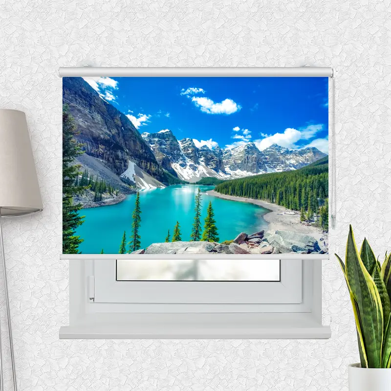 Motivrollo "Morain Lake Bergsee" | Bis B 430 x H 440 cm