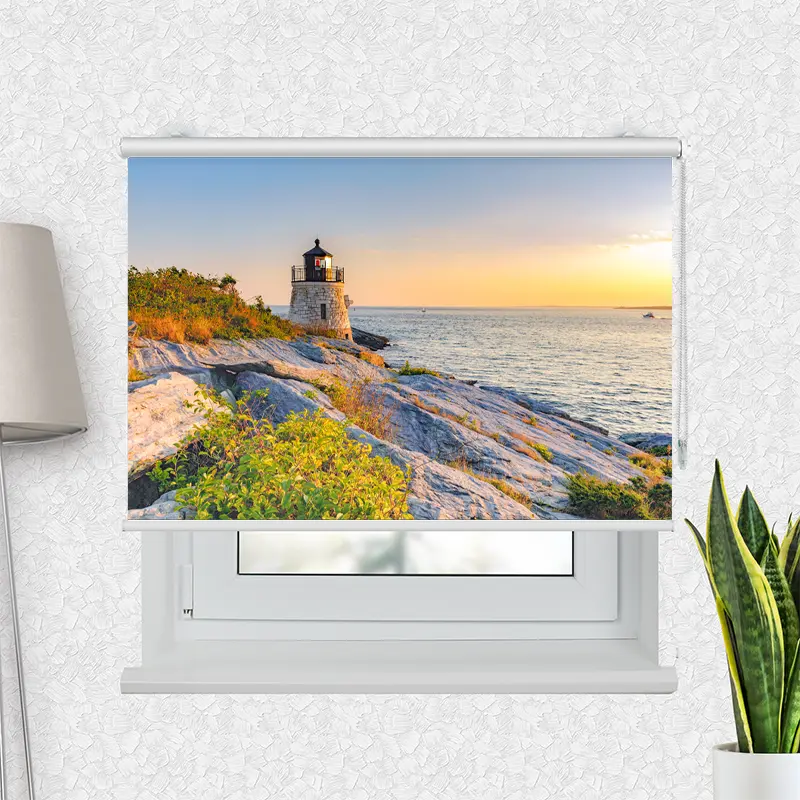 Motivrollo "Rhode Island Leuchtturm" | Bis B 430 x H 440 cm