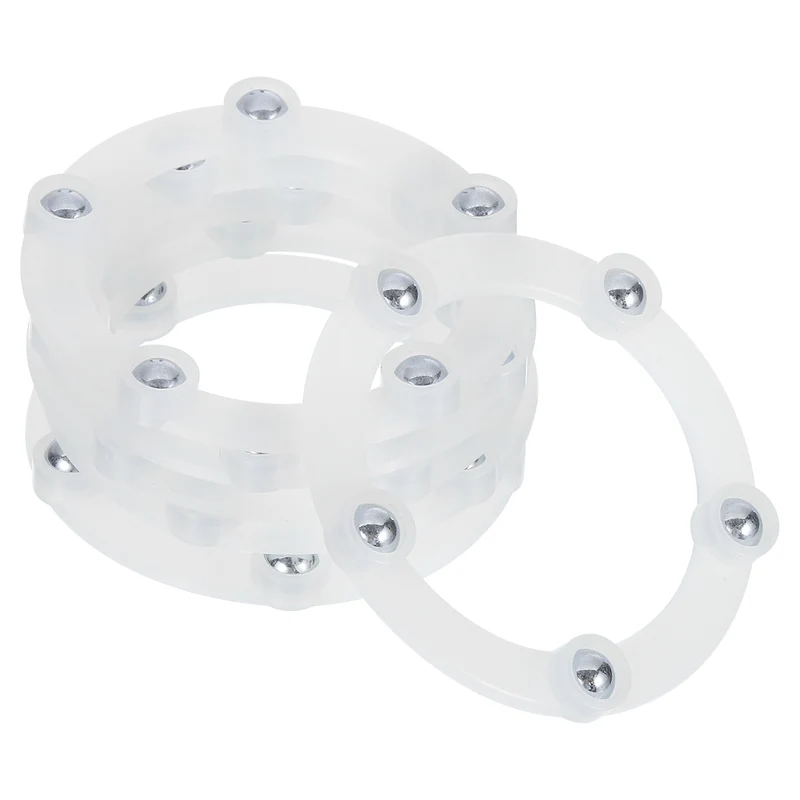 6Pcs 2 Inch Rotating Swivel Stand with Steel Ball Bearings, White, 5 Balls