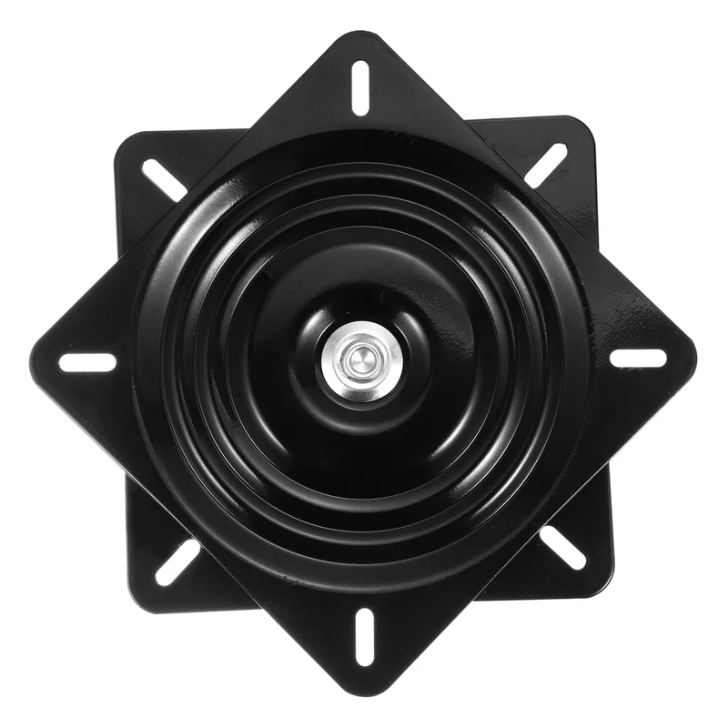 Bar Stools Swivel Plate, 1Pcs 10 Inch Square Bar Stool Seat Replacement (Black)