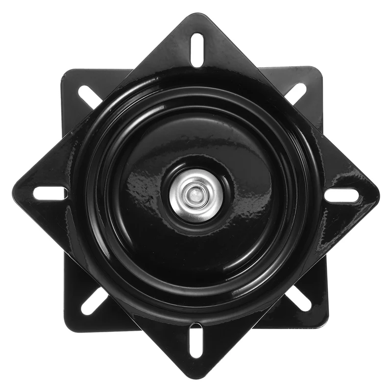 Bar Stools Swivel Plate, 1Pcs 7 Inch - Square Bar Stool Seat Replacement (Black)