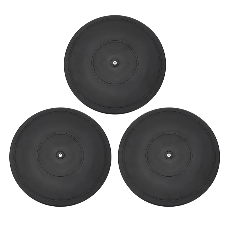 3Pcs 12inch Rotating Swivel Stand with Steel Ball Bearings for TV, Black