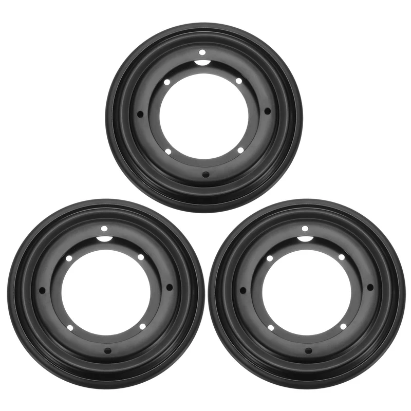 3Pcs 5.5 Inch Rotating Bearing Plate, Round Swivel Plate Stand, Black