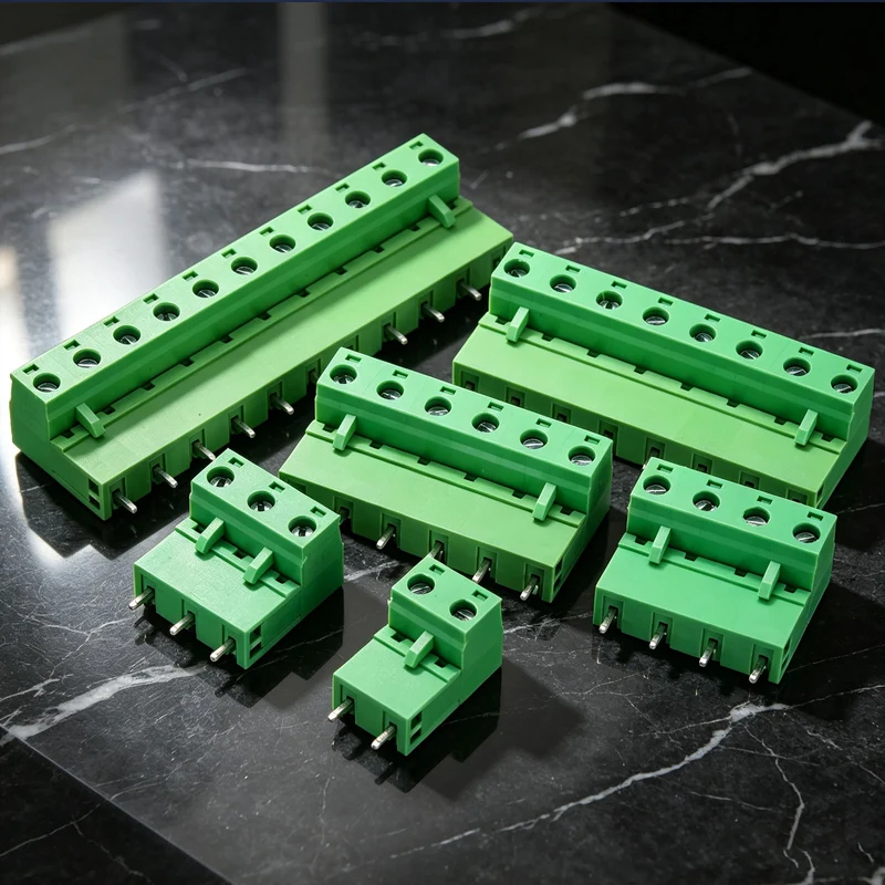 10Sets 3Pin 7.62mm Pitch Screw Terminal Block Connector, Open‑end Straight Pin