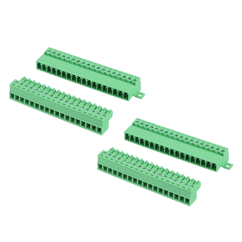 2Sets 18Pin 3.81mm Pitch Screw Terminal Block Connector Pluggable 300V 8A Green
