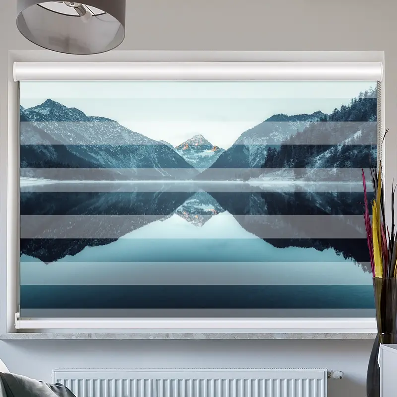 Doppelrollo mit Kassette "Plansee Alpen"