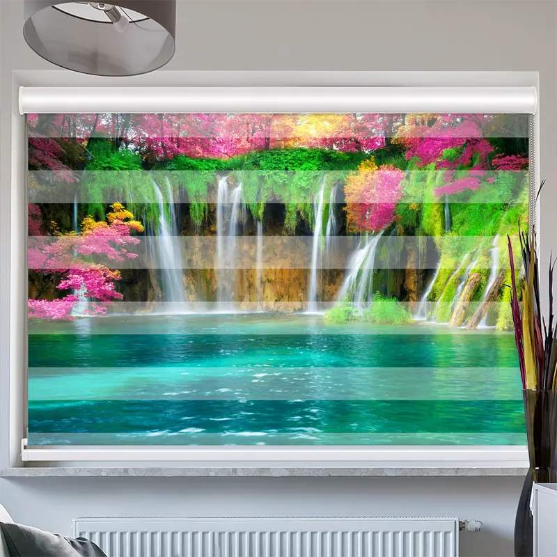 Doppelrollo mit Kassette "Wasserfall in Kroatien"