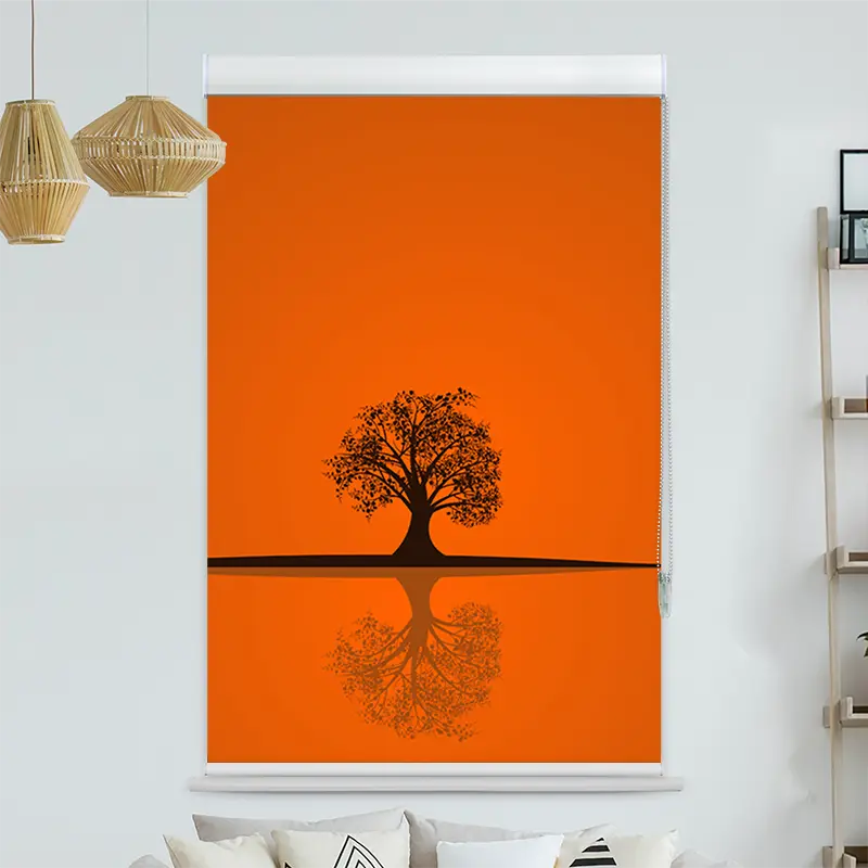 Kassettenrollo Motiv "Baum Im Herbst" | bis B 420 x H 420 cm