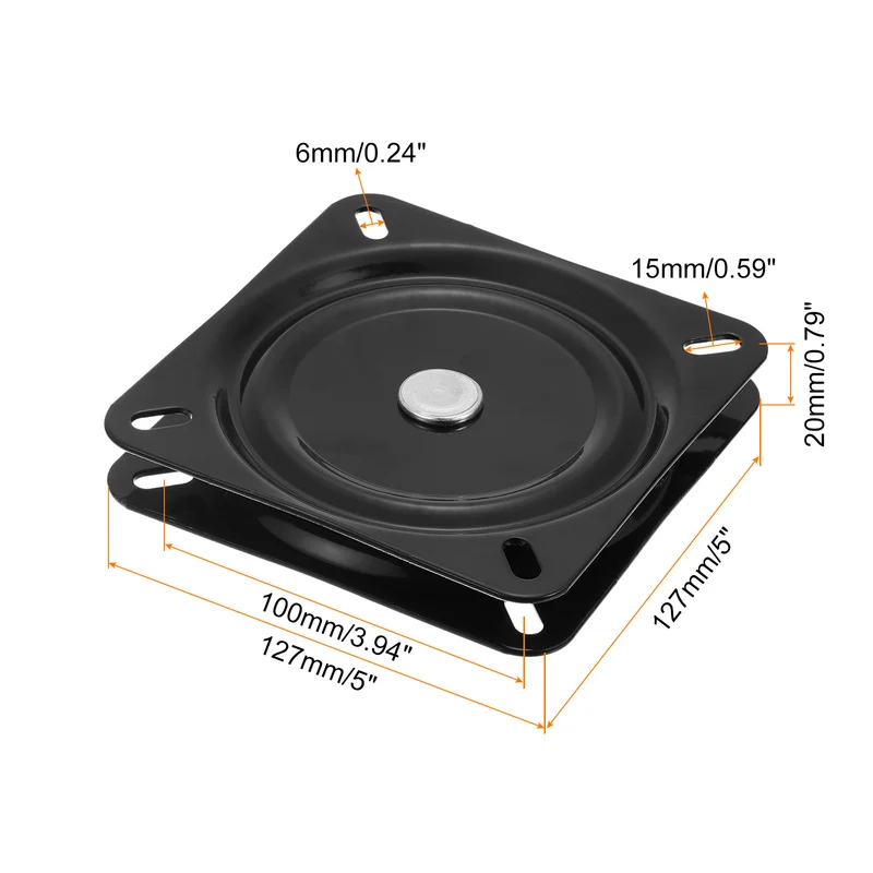 Bar Stools Swivel Plate 5 Inch Square Bar Stool Seat Replacement Black